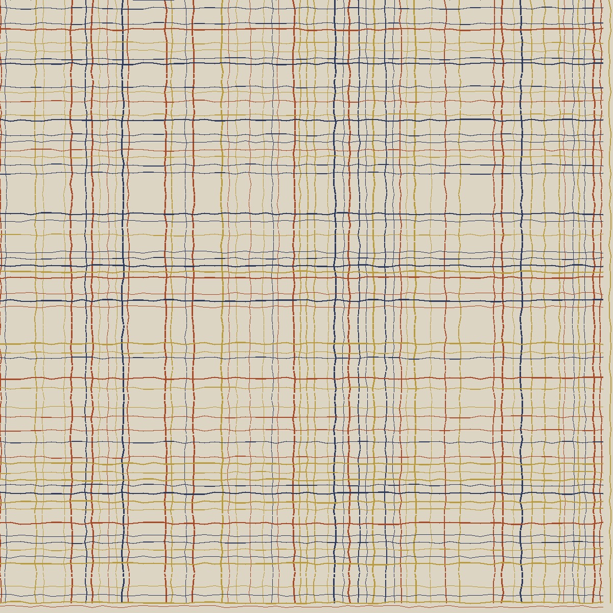 Layered woven texture pattern in indigo, rust, natural linen, and gold